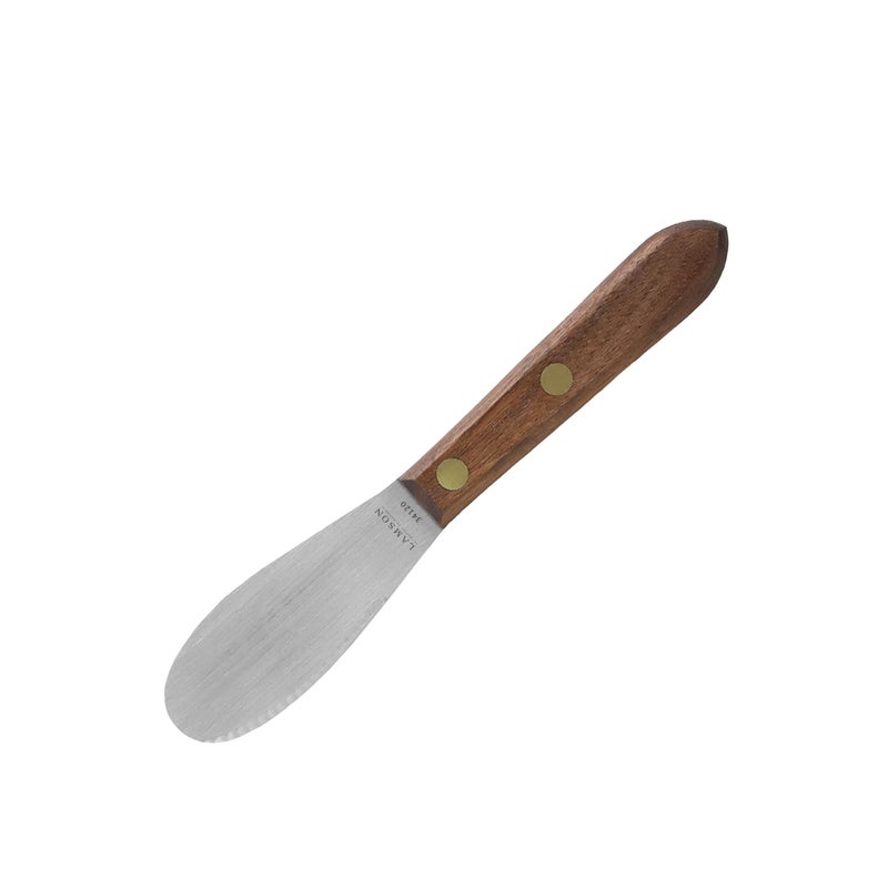 Lamson 3" Sandwich Spreader, Wave Edge with Walnut/POM Handle (Black) (Walnut) - Image 1
